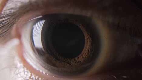Macro-shot-of-a-brown-eye's-iris