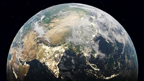 View-from-space-of-orbiting-mother-earth