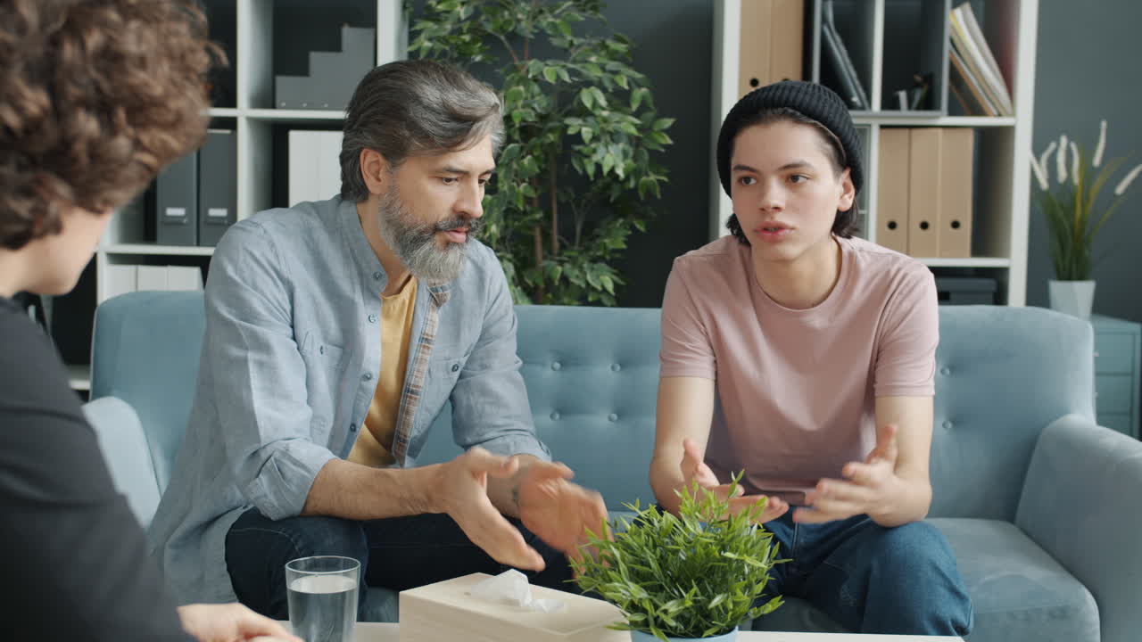 sesión de terapia familiar