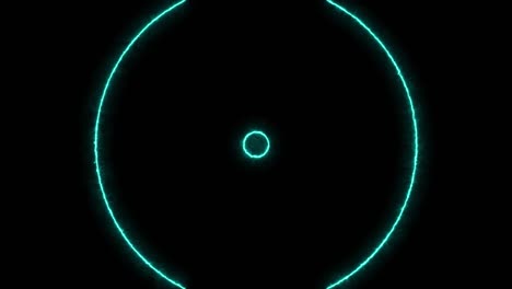 círculo replicante de cian ciclo de efecto de superposición de ondas de energía de luz