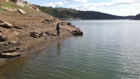 Aerial-Drone-View-Fishing-Lake