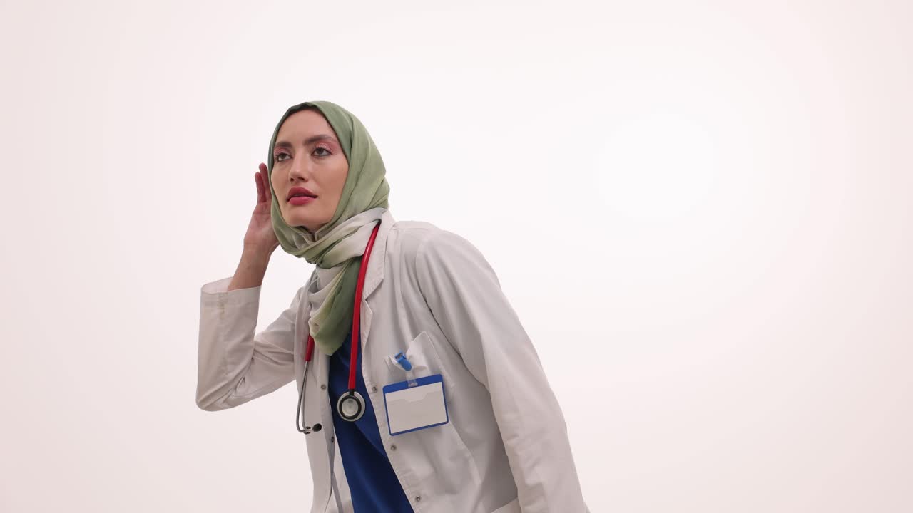 Female Doctor in Hijab Listening Attentively
