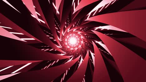 red abstract technology circle tunnel background