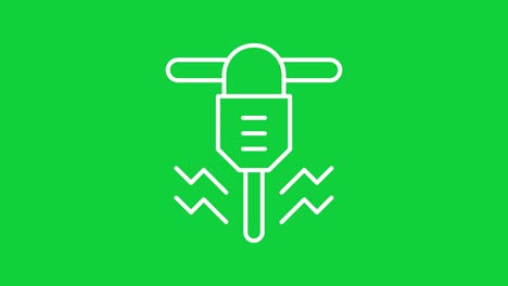 Construction Green screen white drill machine