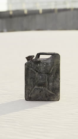a weathered canister rests quietly