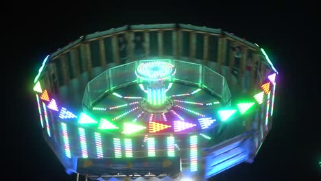spinning festival ride at night