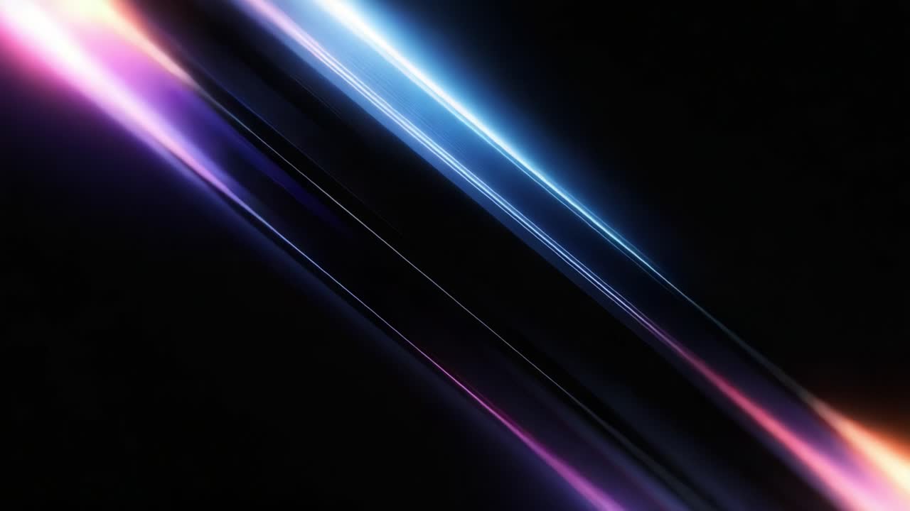 Dynamic Light Streaks: A Visual Journey Through Vibrant Colors and Abstract Motion in a Dark Setting, Creating an Engaging Aesthetic Experience