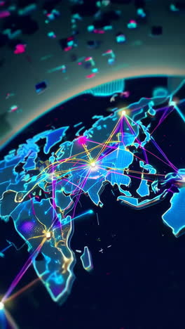 global digital network connections abstract