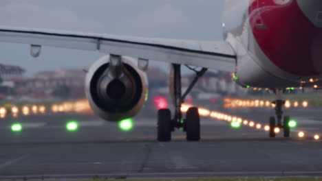 airplane landing at airport