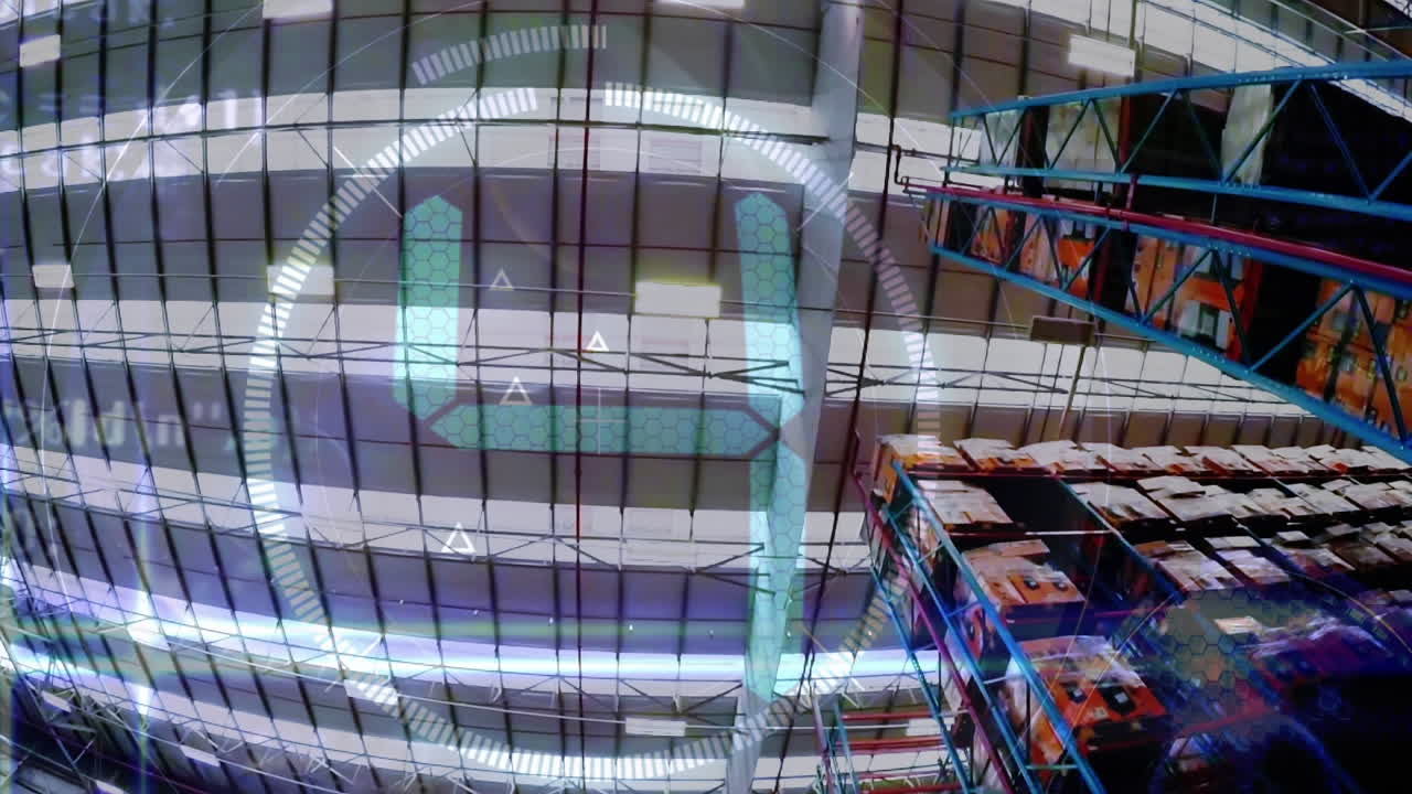 스 ⁇  스캐닝과 데이터 처리의 애니메이션 창고