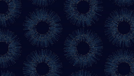 Futuristic-neon-circles-pattern-with-glitters-in-dark-galaxy