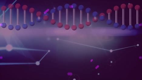 Animation-of-dna-strand-spinning-with-scope-scanning-and-network-of-connections