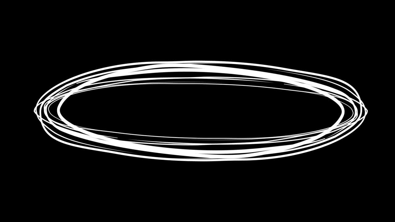 Abstract Oval Scribble