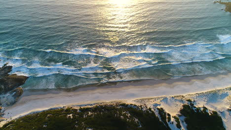 Olas-Doradas-Sobre-La-Playa-Australiana