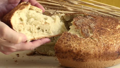 breakfast of fresh baked homemade hot bread.