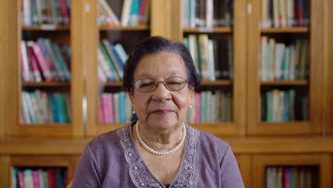 Senior-portrait,-Indian-woman