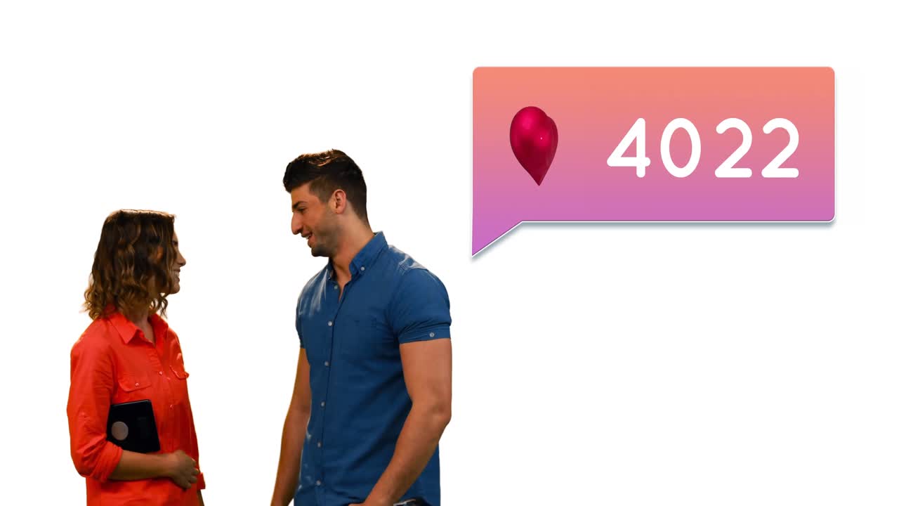 hombre y mujer teniendo una conversación 4k