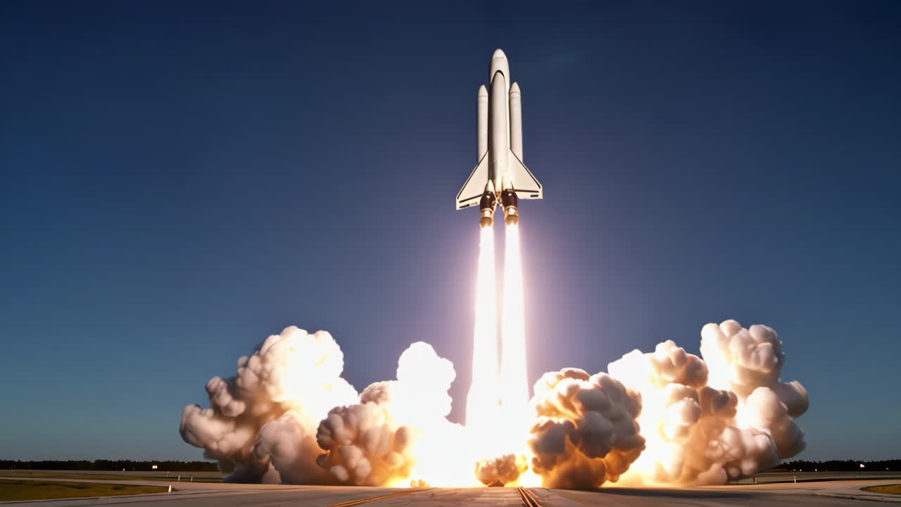 lanzamiento de cohetes por la noche