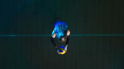 female volleyball player in action