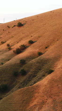 sunrise or sunset over dry hills