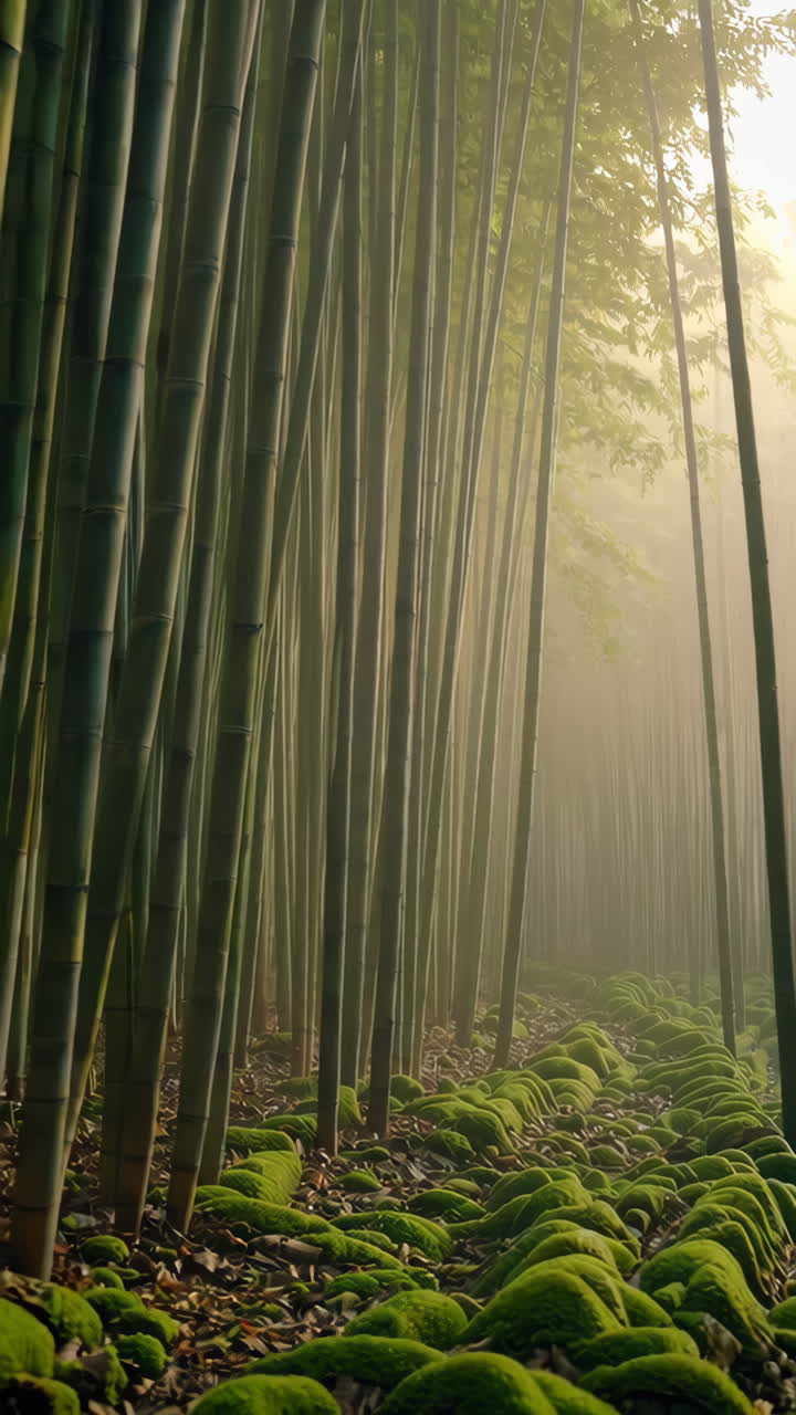 el bosque de bambú brumoso