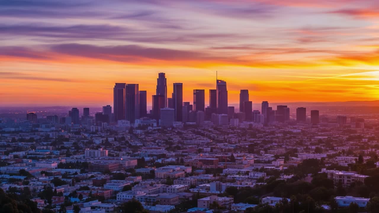 Stunning Los Angeles Cityscape at Sunset