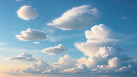 cielo azul con nubes blancas y esponjosas