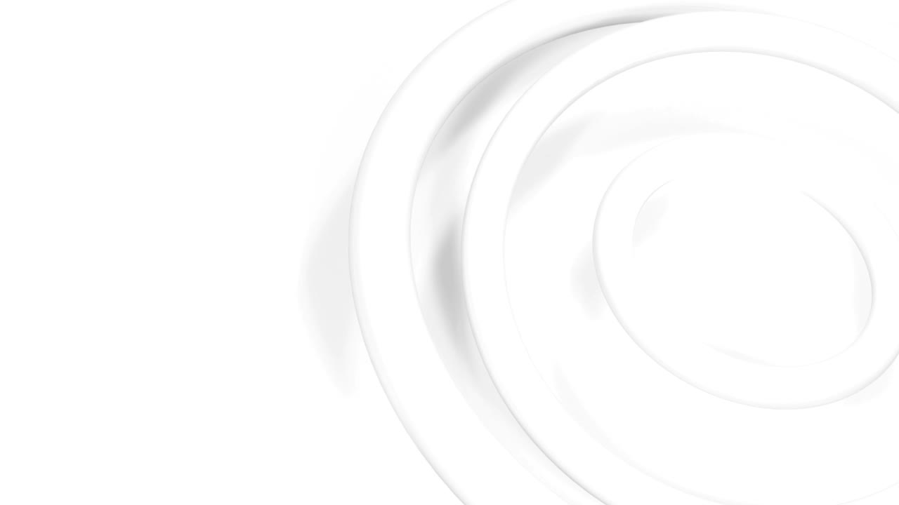 animación de círculos 3d que se mueven contra un fondo blanco