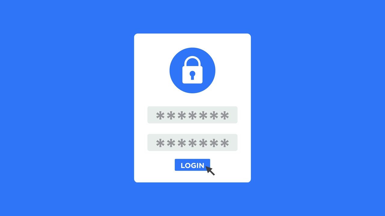 Animated Login Form with Password Entry and Successful Authentication
