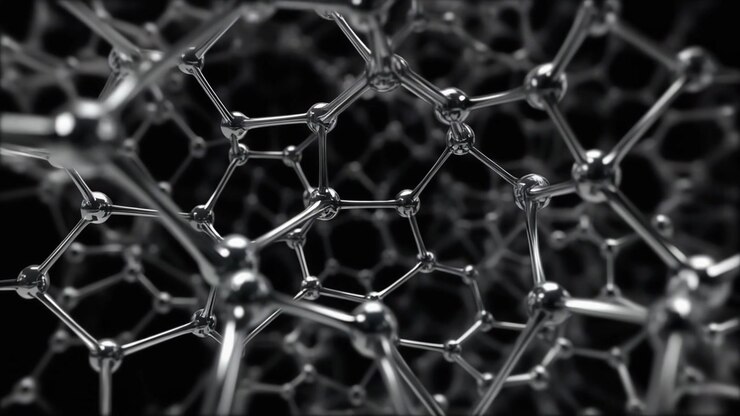 Abstract 3D Animation of Metallic Molecular Structure