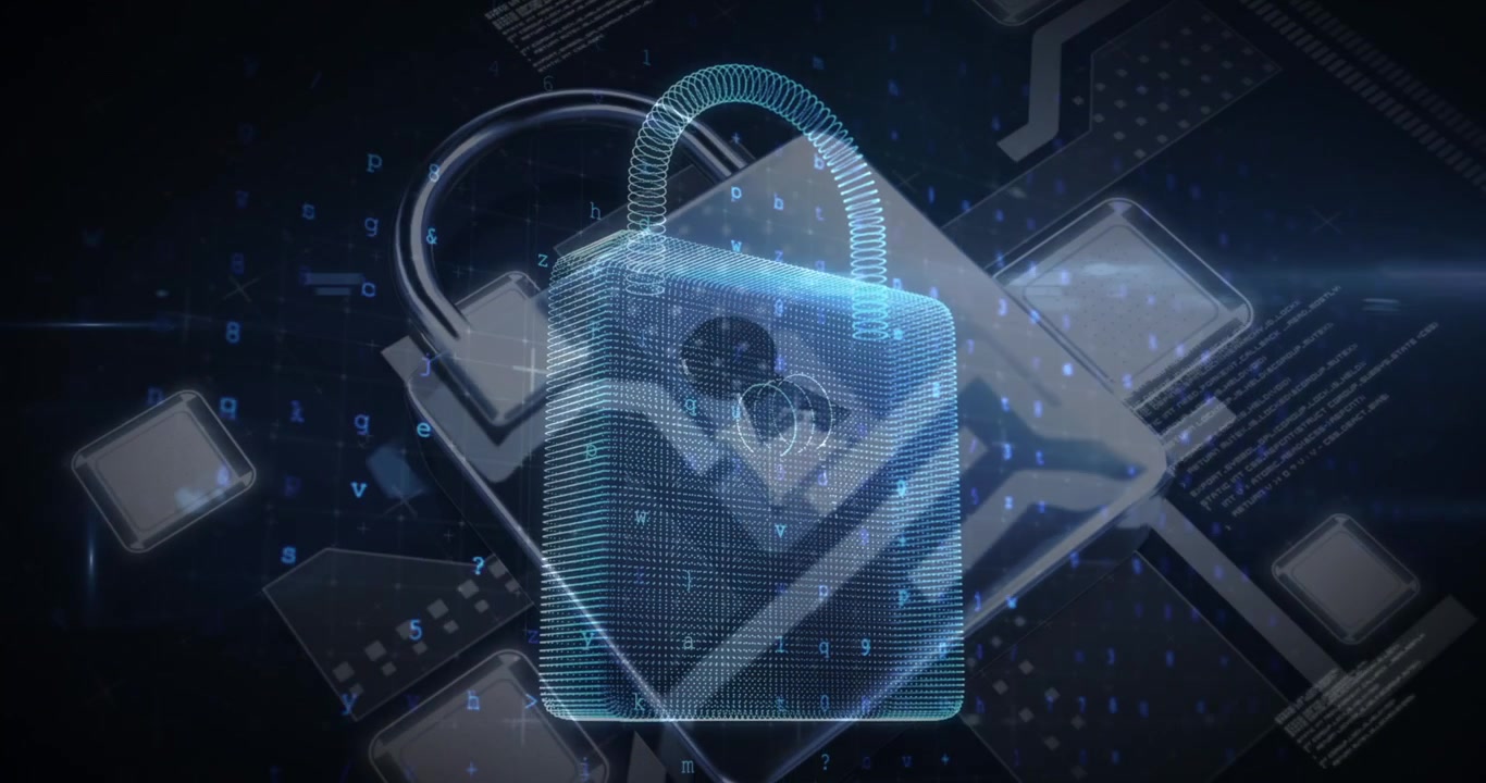 Digital Padlock Icon Representing Cybersecurity and Data Protection