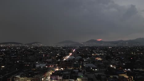unleashing nature's fury: hyperlapse drone experience of an electric storm over avenida central"