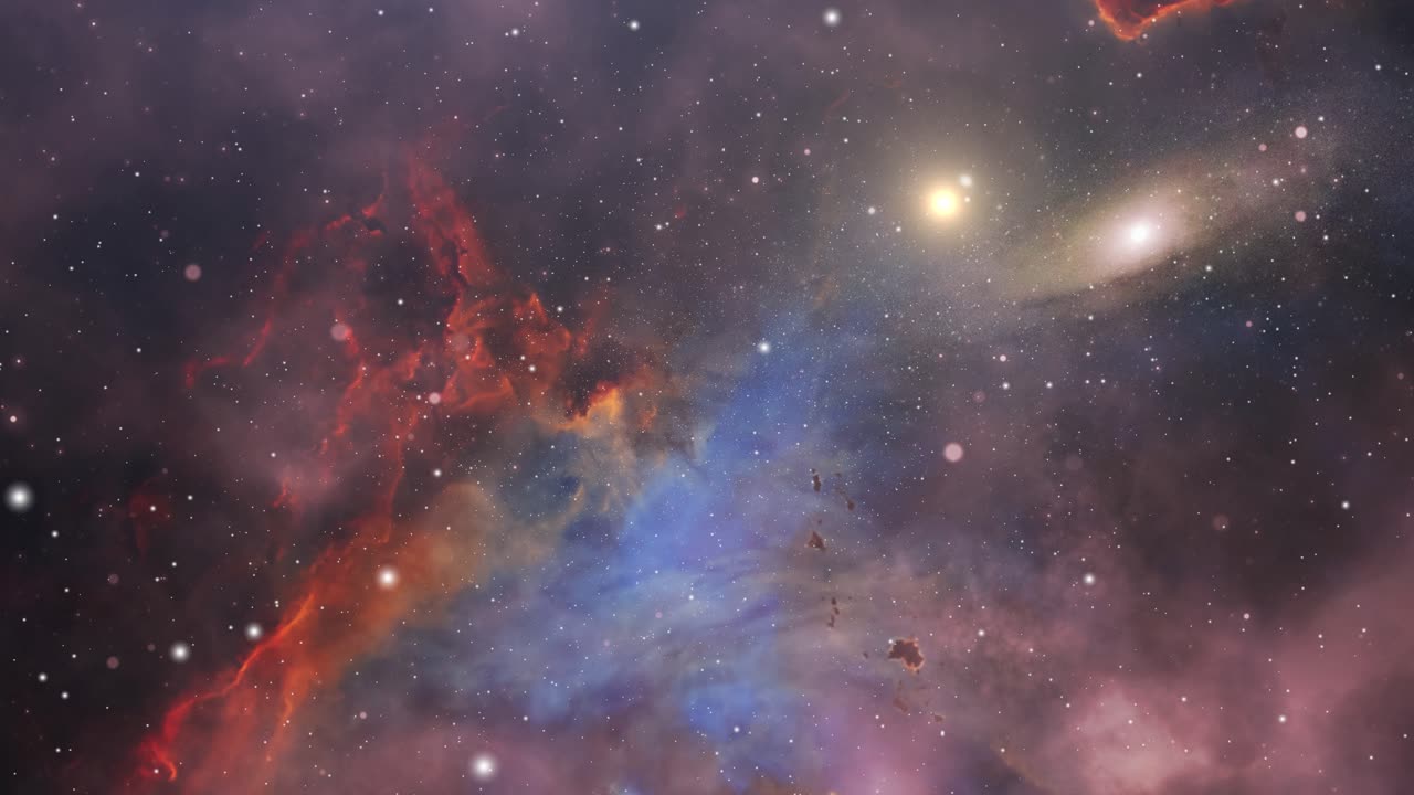 hacia la galaxia con una nebulosa en el espacio ultraterrestre en el fondo