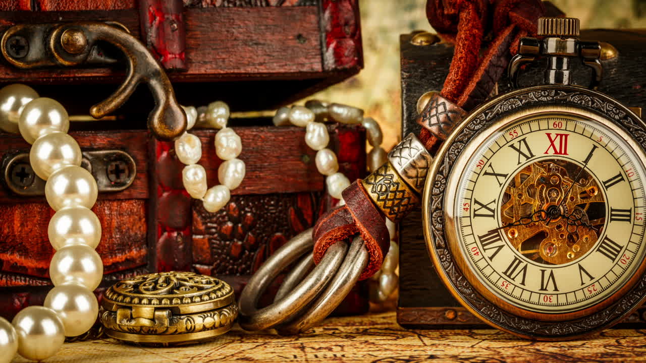 빈티지 앤티크 회중시계.