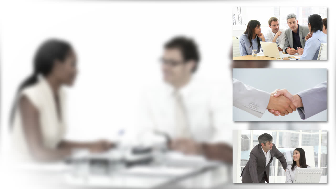 Montagem conceitual de trabalho em equipe empresarial