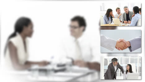 montaje de concepto de trabajo en equipo de negocios