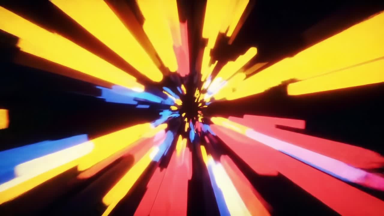 Dynamic Burst of Colorful Light Rays in Motion: A Vivid Representation of Speed and Energy Captured in Eye-Catching Visuals Reflecting Vibrant Shades