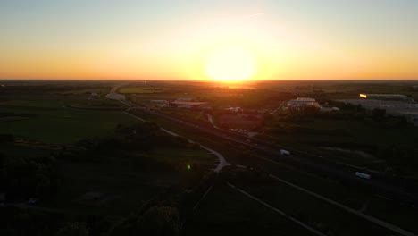 aerial view of goods warehouse