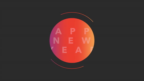 Happy-New-Year-with-red-circle-pattern-on-black-gradient