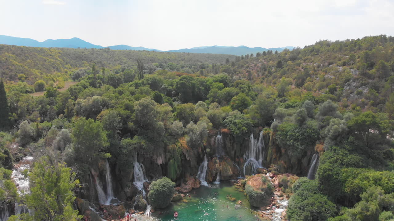 Stunning Aerial View of Kravice Waterfalls in Bosnia and Herzegovina