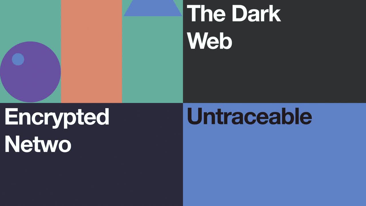 palabras de la web profunda escribir en tipografía abstracto simple gráficos de movimiento animación