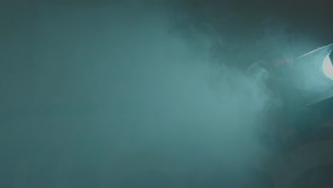 iluminación del estudio con humo