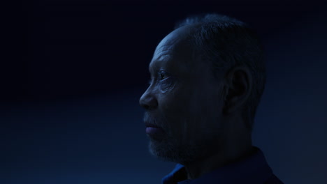 very old african american man