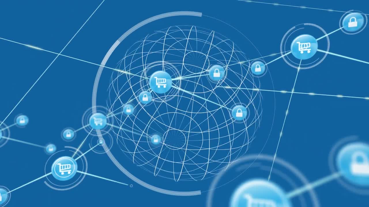 Animation of network of connections over globe