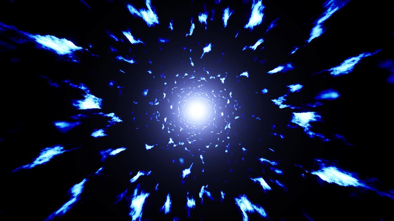 partículas de fuego azul brillante