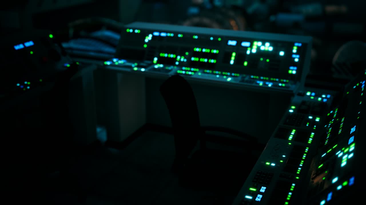 equipo de la sala de control central vacía