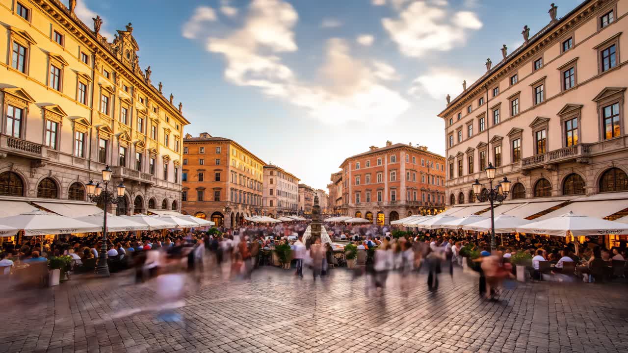 Piazza Prampolini om natten i Reggio Emilia, Italia