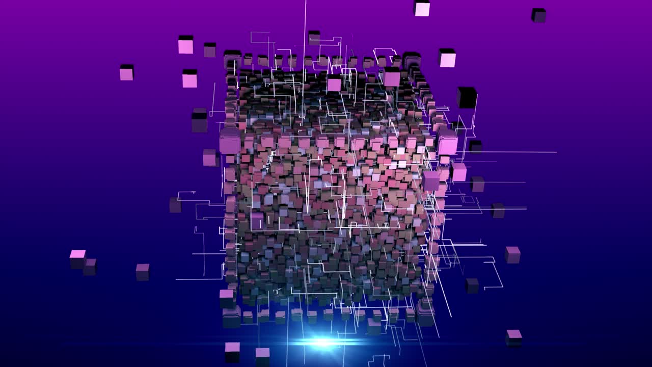 cubo alienígena, colectivo borg, construcción, forma de genio geométrico, edificio, cubos 3d, espacio de fantasía