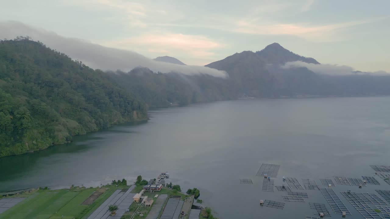 Batur Lake Active Volcano Mount Bali Indonesia