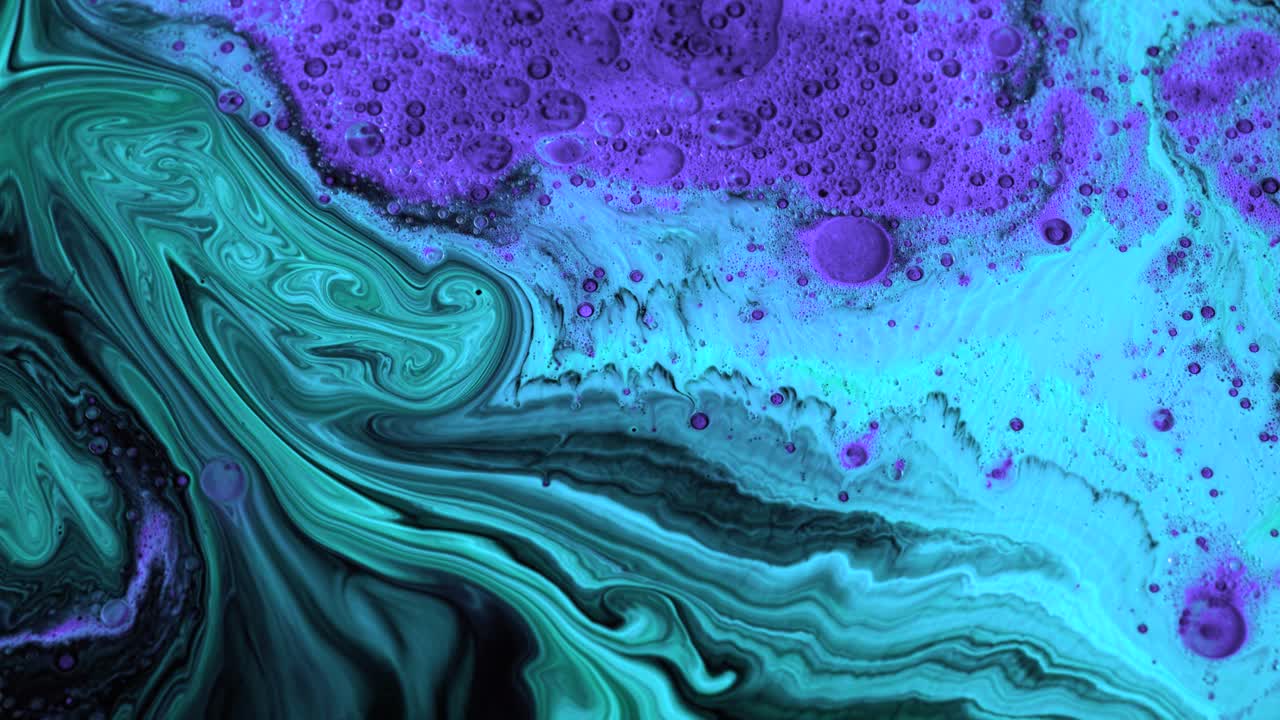 arte fluido abstracto con remolinos y burbujas